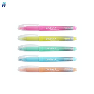 ปากกาเน้นข้อความ Double A Highlighter  มี 3 สีให้เลือก (1 ด้าม)