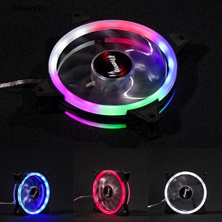 [hhaixin] พัดลมระบายความร้อน LED RGB 12 ซม. DC 12V ไร้แปรงถ่าน สําหรับเคสคอมพิวเตอร์ PC CPU