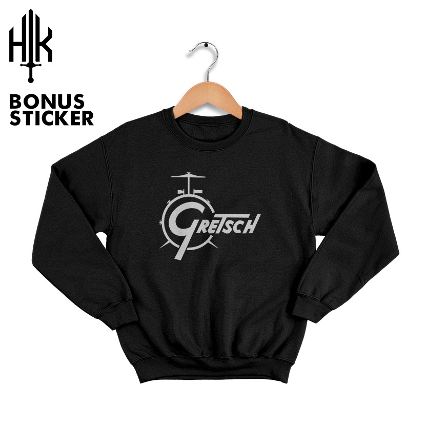 เสื้อสเวตเตอร์ คอกลม โลโก้กลอง Gretsch