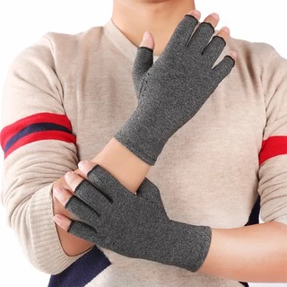 Shop Jung ถุงมือ ลดการเกร็งมือ แก้ปวดมือ ไขข้ออักเสบ Magnetic Therapy Glove รุ่น 000476 - Gray (pair)
