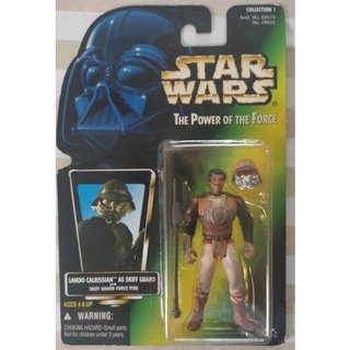 Star Wars Year Power of the Force Lando Calrissian as Skiff Guard with Force Pike and Helmet 3.75"