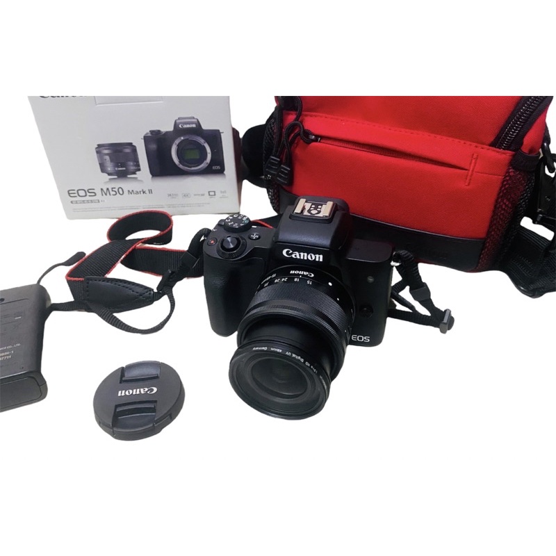 Canon EOS M50 Mark II mirrorless พร้อมเลนส์ EF-M 15-45mm (มือสอง) สภาพเหมือนใหม่