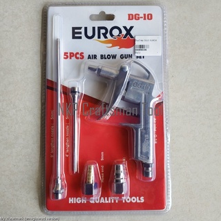 ปืนฉีดลม 5ตัวชุด EUROX DG-10 หัวฉีดลม ปืนเป่าลม​ ปืนลม​ ผลิตจากอลูมิเนียม ของแท้ 100%