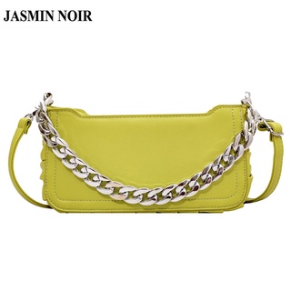 Jasmin NOIR กระเป๋าสะพายข้าง หนัง PU แต่งสายโซ่ สําหรับผู้หญิง