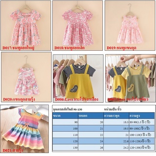 ชุดกระโปรง ชุดเดรสเด็กผู้หญิง 1-6 ขวบ พร้อมส่ง