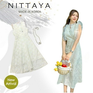 NITTAYA:เดรสยาวเจ้าหญิง มีความระบายตรงช่วงแขน(*เช็คสต๊อกก่อนกดสั่ง)