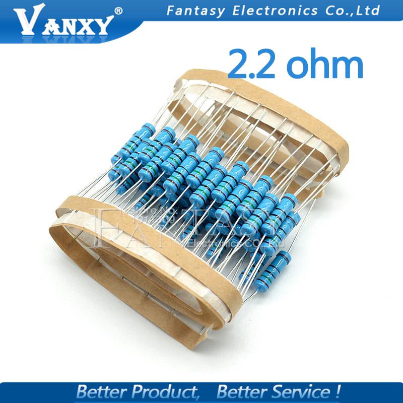 20pcs 2.2 ohm 2W 2.2R 2R2 Metal film resistor