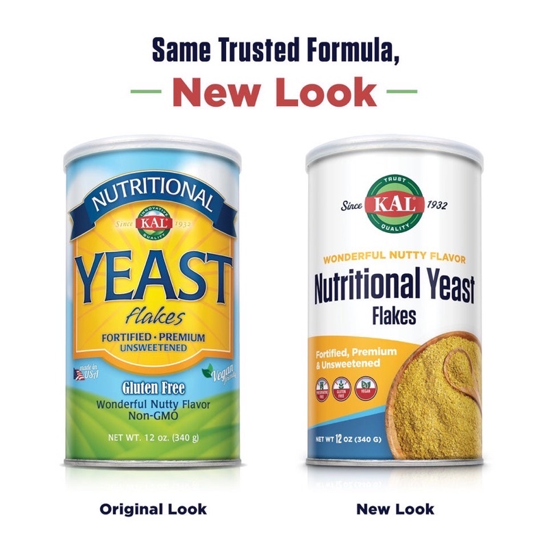 [พร้อมส่ง]🇺🇸KAL Nutritional Yeast Flakes(ผงยีสต์) Unsweetened 340g Non-GMO ,Gluten Free , Vegan Friendly