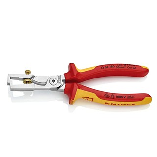 KNIPEX NO.13 66 180 Strix Insulation Stripper with Cable Shears คีมปอกสายไฟและตัดสายไฟ ด้ามกันไฟฟ้า 1000 V.Factory Gear