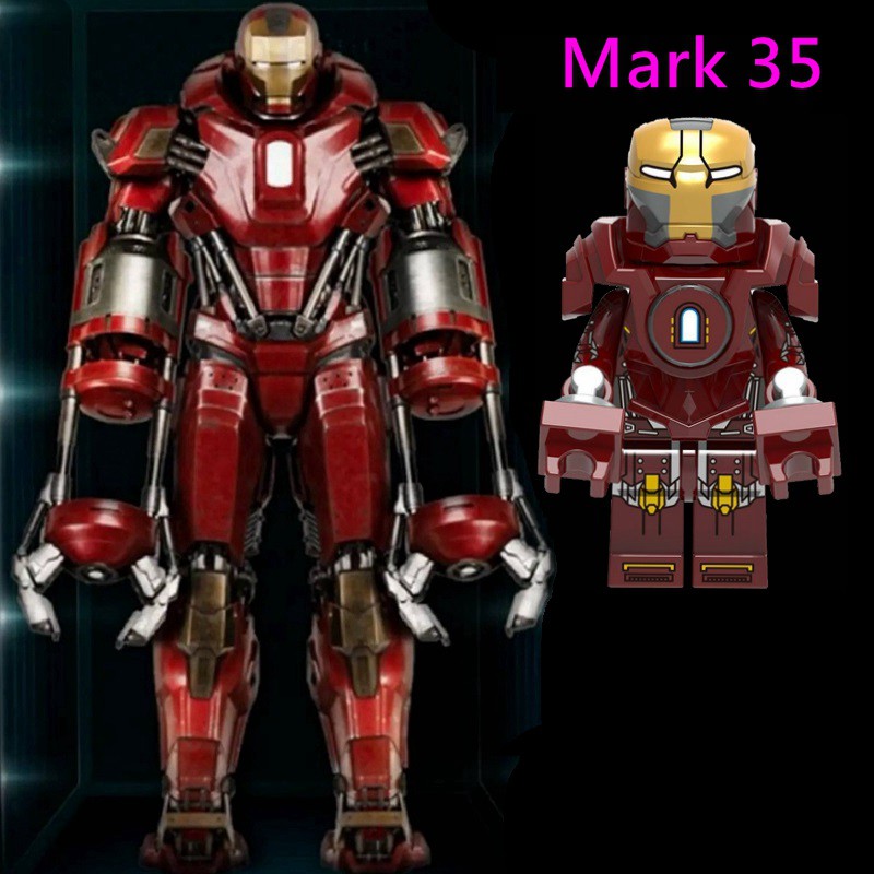 เข้ากันได้กับ Lego Minifigures Marvel Superhero Iron Man Howard Stark Building Blocks ของเล่นวันเกิดสําหรับเด็ก
