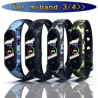 xiaomi band 3 4 5 สาย Replacement strap for MI band 5 สายซิลิโคนสำรองเปลี่ยน