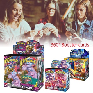 360pcs Pokemon Cards Booster Box With Flash Cards And Common Cards Durable Trading Card Games /