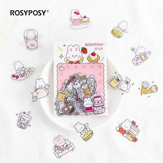 🌈🐰🧍🏼‍♀️สติ๊กเกอร์น่ารัก สติ๊กเกอร์PVCกันน้ำ ไดคัทDIY พร้อมส่ง!!STICKER 1ซอง มีถึง40ชิ้นคุ้มสุดๆ✨