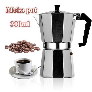 Moka Pot หม้อต้มกาแฟ กาต้มกาแฟ มอคค่าพอท หม้อต้มกาแฟสด สำหรับ 3/6 ถ้วย 300ml coffee pot thams