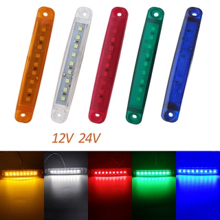 ไฟ led 9 smd 24v 12v สีส้ม สําหรับติดด้านข้างรถบรรทุก รถตู้