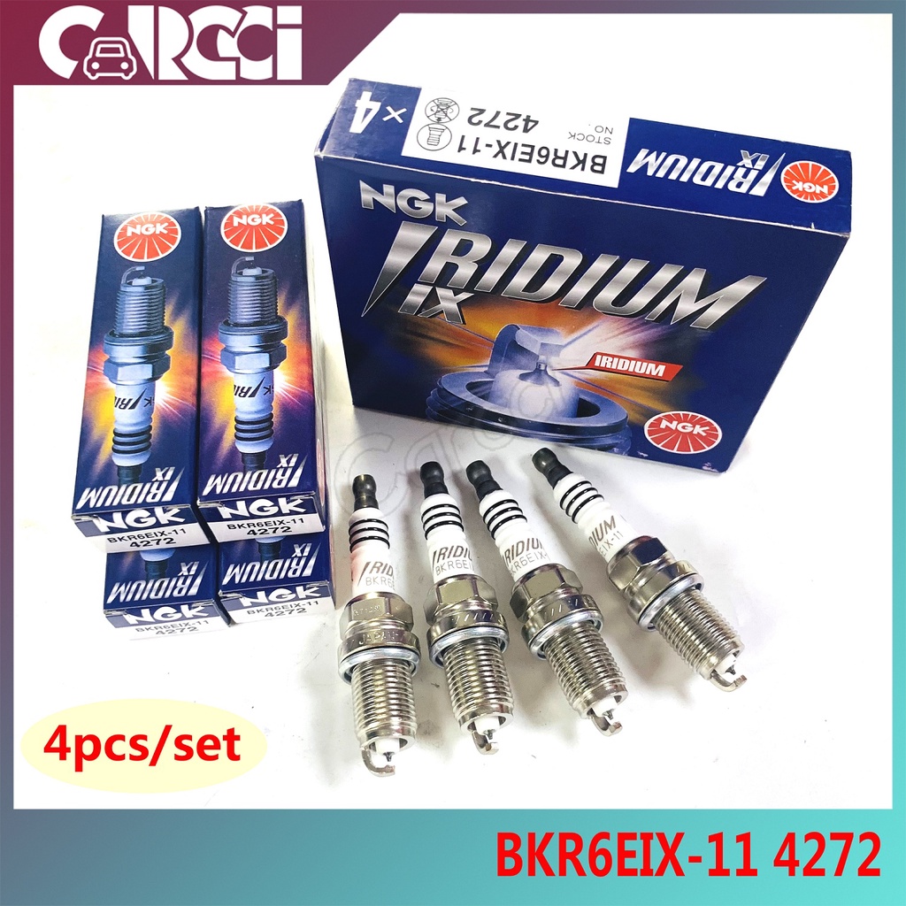 4 ชิ้น BKR6EIX-11 4272 หัวเทียนอิริเดียมเหมาะสําหรับ Toyota Lexus Honda Suzuki Chevy Mazda 1.5L 2.0L