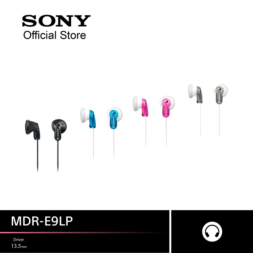Sony หูฟัง In Ear รุ่น MDR-E9LP | Hybrid Driver system for deep bass and clear highs | Durable and lightweight cord type