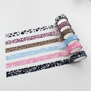 🌟 พร้อมส่ง 🌟 เทปกระดาษตกแต่ง ลายวัว/หินอ่อน/เสือดาว น่ารักไสตล์เกาหลี