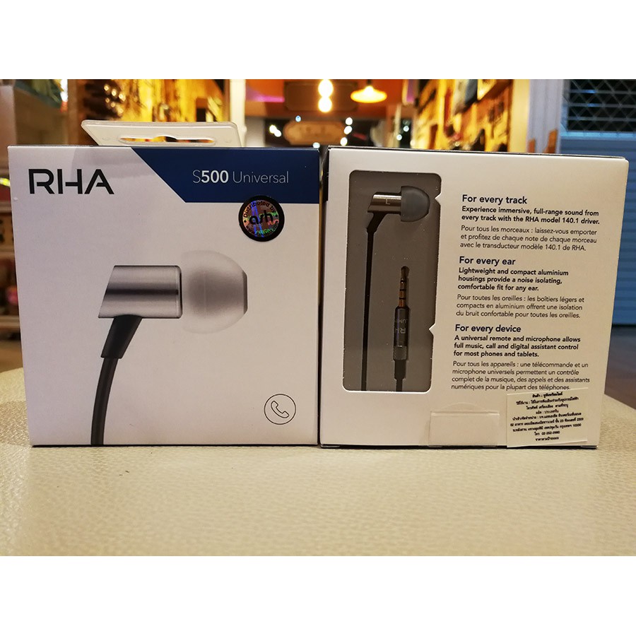 หูฟัง Rha S500 Universal Mic ของแท้ รับประกันศูนย์ไทย หูฟังอินเอียร์มีไมค์โครโฟน แบรนจากอังกฤษ รายละ