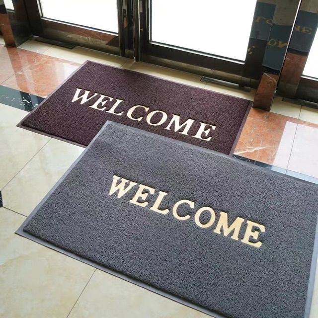 พรมเช็ดเท้า PVC ลาย Welcome  มี 4 ขนาด สินค้าพร้อมส่ง