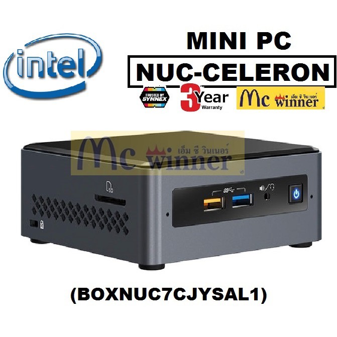 MINI PC (มินิพีซี) INTEL NUC-CELERON (BOXNUC7CJYSAL1)(J4005,4GB,DDR4,UHD GRAPHICS600,eMMc 32GB,WINDOWS10 Home 64BIT)-3ปี