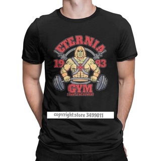 เสื้อยืดลําลอง ผ้าฝ้าย แขนสั้น พิมพ์ลาย Eternia Gym V2 He-Man And The Universe สไตล์สตรีท สําหรับผู้ชายS-5XL