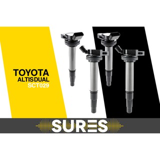 SET4ตัวคอยล์ TOYOTA ALTIS DUAL / PRIUS / CHR / 1ZR 2ZR 3ZR  - SCT-029 - SURES- คอยล์โตโยต้า อัลติส ดูโอ้ พรีอุส แท็กซี่