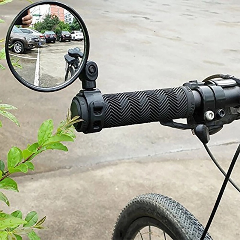 กระจกมองหลังมุมกว้าง แบบนูน อุปกรณ์เสริม สําหรับติดแฮนด์รถจักรยาน MTB 1 ชิ้น