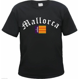 ขายดี เสื้อยืดลําลอง แขนสั้น พิมพ์ลายธงชาติเยอรมัน Mallorca สีดํา สําหรับผู้ชาย PDienk02NNaibb55