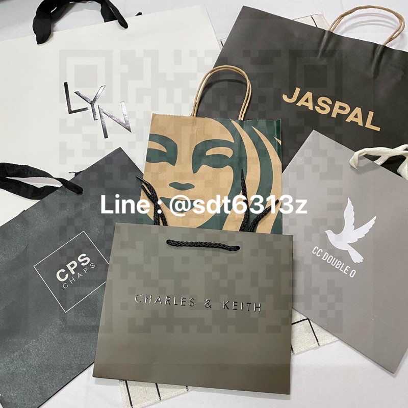 ถุงกระดาษ ถุงแบรนด์แท้ CHARLES&Keith LYN CCOO CPS BodyGlove Lee Starbuck