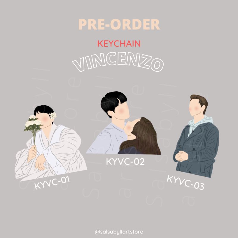 พวงกุญแจ kdrama "Vincenzo" ซีรีส์ ||Salsabyllartstore