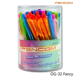 Pencom OG32-Fancy ปากกาหมึกน้ำมันแบบกด (รับใบเสร็จรบกวนแจ้งในหมายเหตุ)