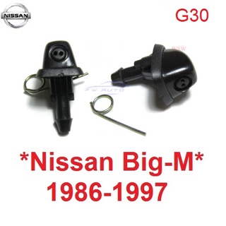 1คู่ ปุ่มฉีดน้ำฝน Nissan BIG-M D21 BIG M 1986 - 1997 หัวฉีดปัดน้ำฝน ที่ฉีดน้ำฝน นิสสัน บิ๊กเอ็ม