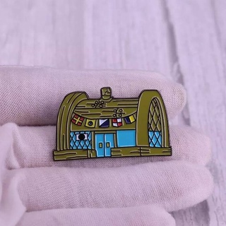 เข็มกลัด / หมุดโลหะ ร้านอาหารครัสตี้คร๊าบในเรื่องสพันจ์บ็อบ Krusty Krab Restaurant The spongebob movie (Hard Enamel Pin)