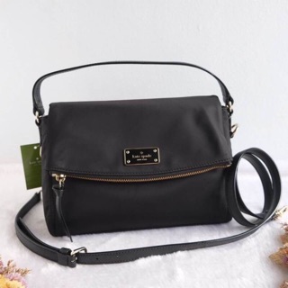 Kate spade miri black nylon satchel