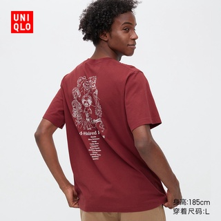 Uniqlo เสื้อยืดแขนสั้น พิมพ์ลาย One Piece FILM RED สําหรับผู้ชาย 453660