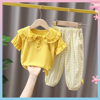 Girls clothing summer casual suit 2022 new childrens and girls fashionable fashionable short-sleeved summer clothes for online celebrities