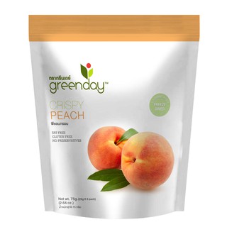 Greenday Crispy Peach แพ็คสุดคุ้ม! พีชอบกรอบ 75 กรัม (25g * 3 bags)