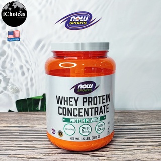 [NOW Food] Sports Whey Protein Concentrate Powder, Unflavored 680 g ผงเวย์โปรตีน ไม่มีรสชาติ