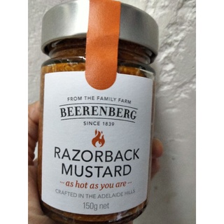 Beerenberg Razorback Mustard มัสตาร์ด   ปรุงรสพริก และเครื่องเทศ  บีเรนเบิร์ด 150g