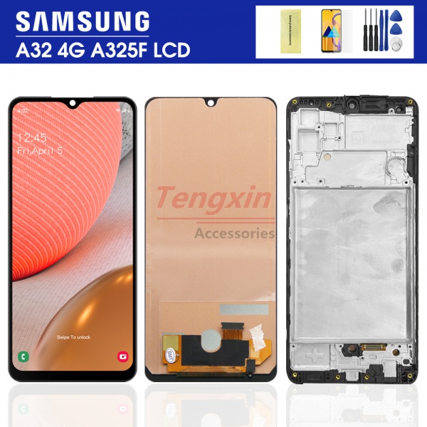ทดสอบ 100% สําหรับ Samsung Galaxy A32 4G A325 A325F SM-A325M SM-A325F/DS จอแสดงผล LCD Touch Screen D