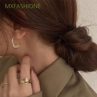 Mxfashione เครื่องประดับต่างหูตะขอชุบทองป้องกันโรคภูมิแพ้สําหรับผู้หญิง