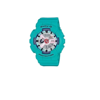 CASIO Baby-G นาฬิกาสุภาพสตรี สีฟ้า สายเรซิน BA-110SN-3ADR