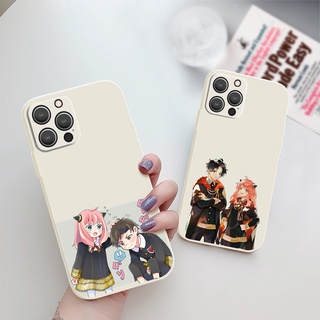 Spy× เคสโทรศัพท์มือถือนิ่ม ขอบตรง พิมพ์ลายอนิเมะยอดนิยม สําหรับ iPhone 13 Pro Max 11 12 lPhone 7 8 Plus SE 2020 X XS