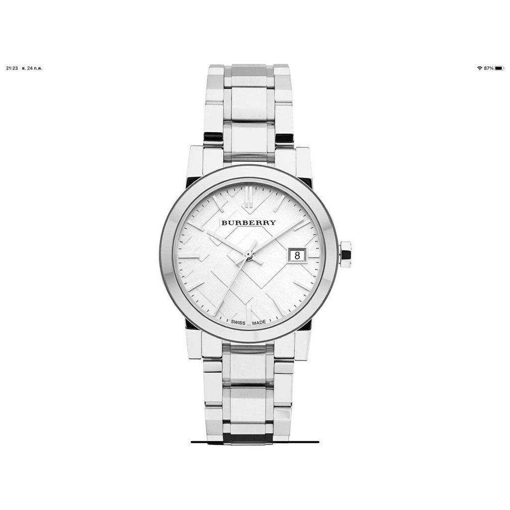 นาฬิกา BURBERRY WOMEN'S BU9100 LARGE CHECK SWISS QUARTZ พร้อมกล่อง (ใหม่)