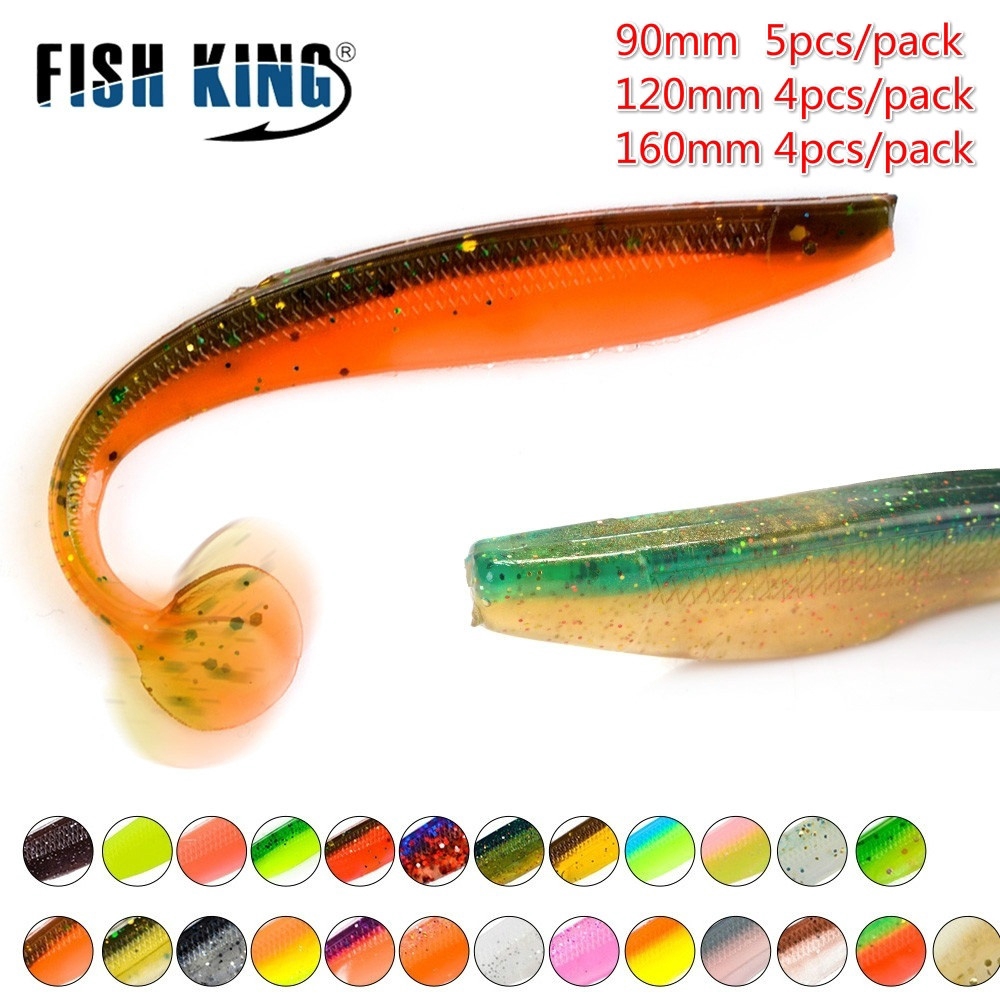 Fishing Soft Lure 5pcs/90mm/2.5g 4pcs/120mm/6g pcs/160mm/13g Worm Lure Carp Fishing Lure Set  FTAJA
