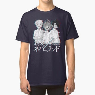 เสื้อยืด ลายการ์ตูนอนิเมะ Neverland Glitch T The Promised Neverland Neverland Yakusoku No Neverland Emma Norman Ray สไตล