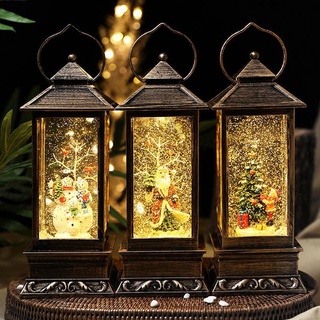 USB Christmas Eve Crystal Ball Lighting Music Box Music Box Decorations Small Night Lamp Ornaments Send Childrens Birthday Gifts