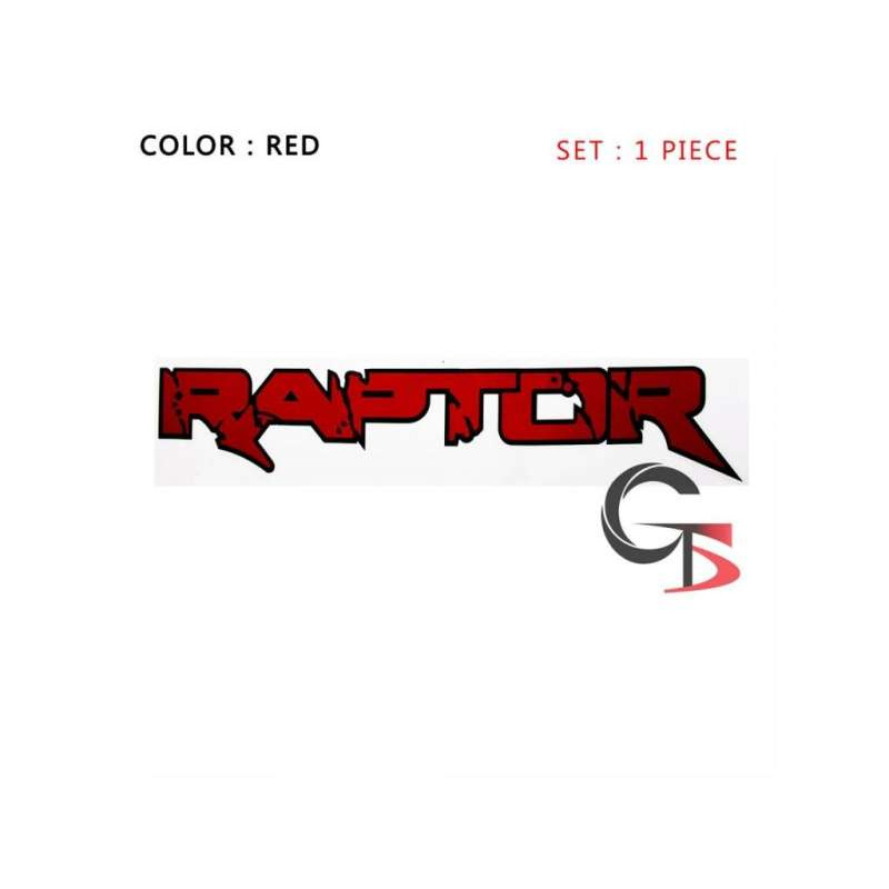 สติ๊กเกอร์ แร๊พเตอร์ Raptor แดง ดำ ใส่ Ford ranger 1 ชุด 2 ชิ้น sticker Raptor