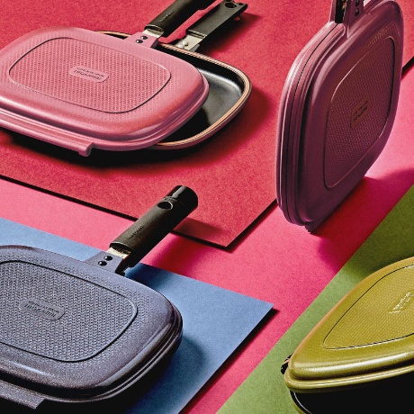 [OFFICIAL] Brandnew HappyCall Compact Double sided pan Pink | Shopee ...